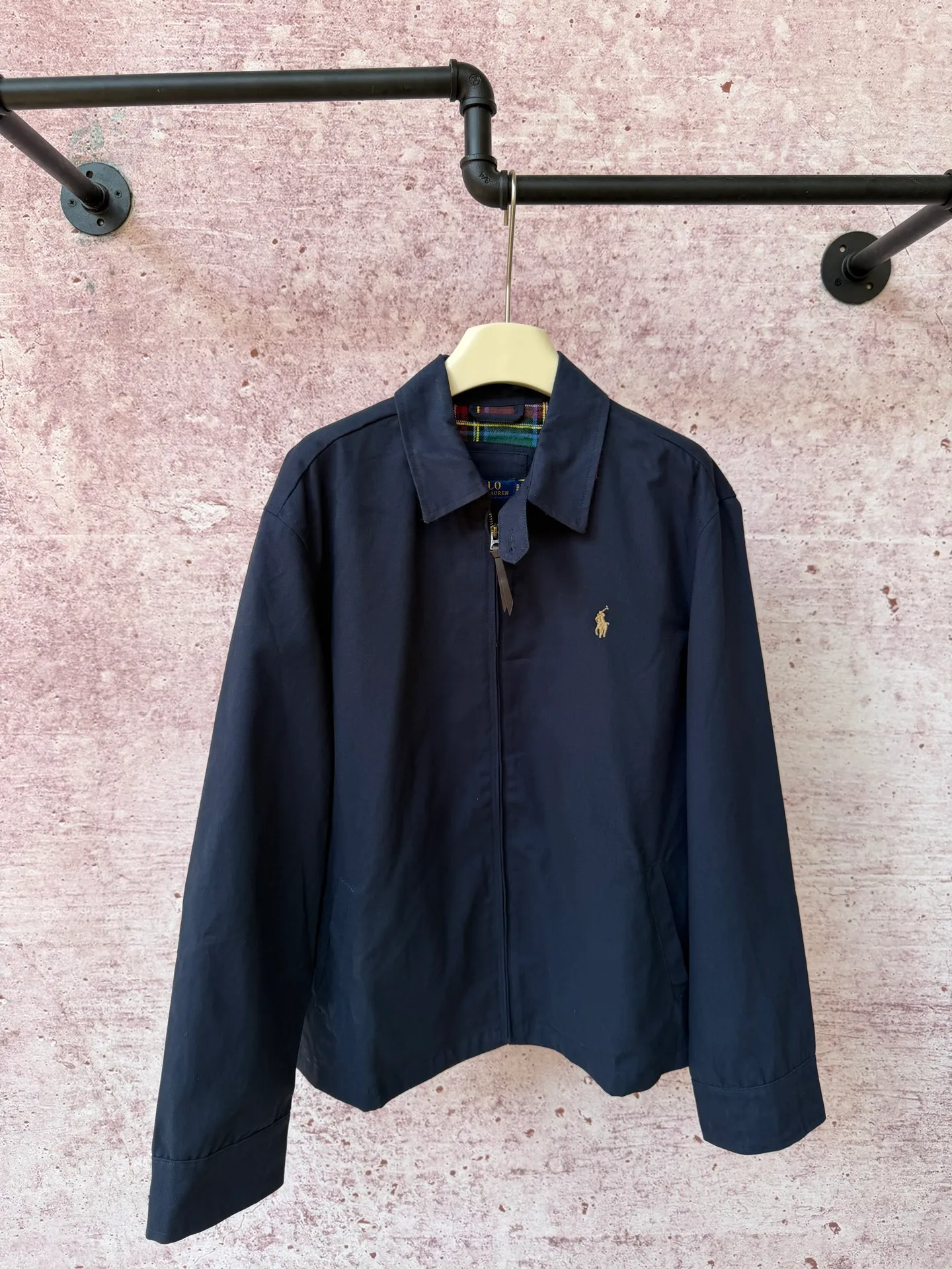 P330 Raff classic pony executive jacket, original twill cotton fabric with inner plaid fabric, customized hardware accessories, fine workmanship inside and outside to maintain the original details, simple version, old money style, casual matching